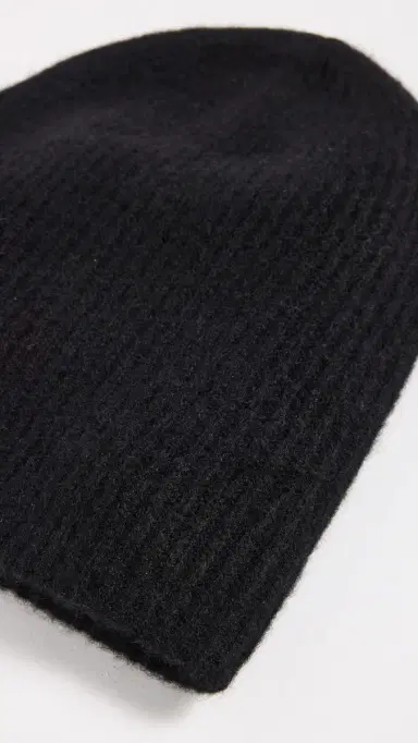 White + Warren Cashmere Plush Rib Beanie Black One Size | Thumbnail 5 White + Warren Cashmere Plush Rib Beanie Black One Size | Thumbnail 5