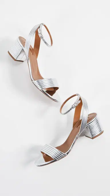 Aquazzura Sundance 50 Sandals Silver 39 | Thumbnail 5