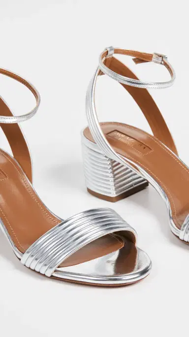 Aquazzura Sundance 50 Sandals Silver 39 | Thumbnail 6
