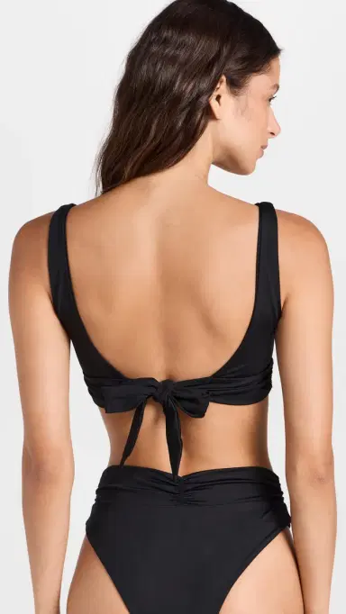 Riot Swim Pico Bikini Top Black | Thumbnail 3
