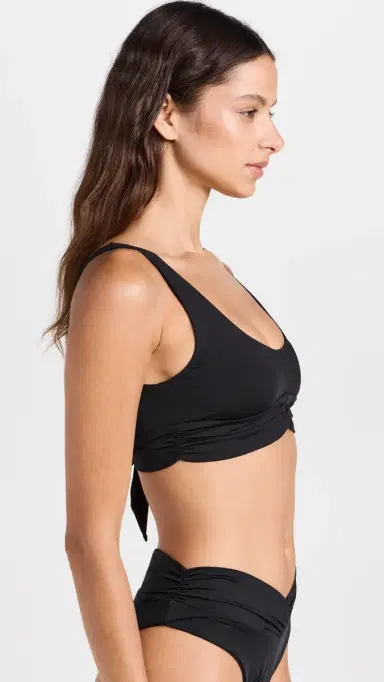 Riot Swim Pico Bikini Top Black | Thumbnail 4