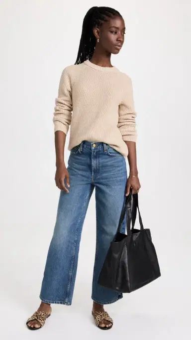 Jenni Kayne Cotton Fisherman Sweater Oatmeal L | Thumbnail 5 Jenni Kayne Cotton Fisherman Sweater Oatmeal L | Thumbnail 5