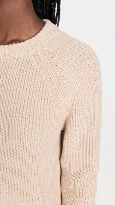 Jenni Kayne Cotton Fisherman Sweater Oatmeal L | Thumbnail 6 Jenni Kayne Cotton Fisherman Sweater Oatmeal L | Thumbnail 6