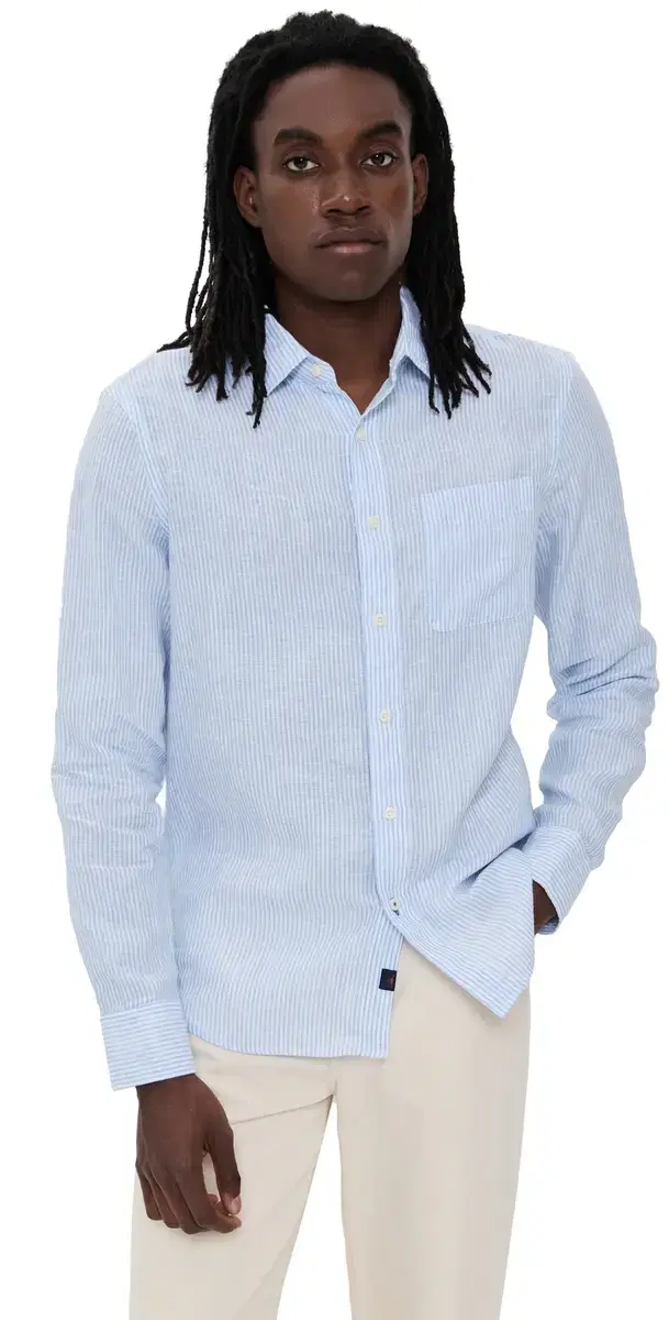 Linen Laguna Shirt ummer Classic tripe