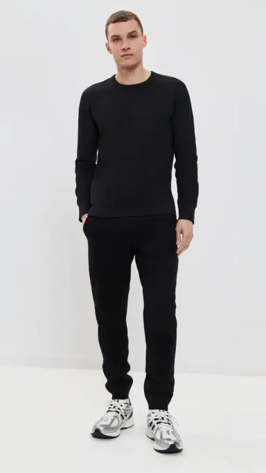 REIGNING CHAMP Mid-weight Terry Slim Crew Neck Black M | Thumbnail 5