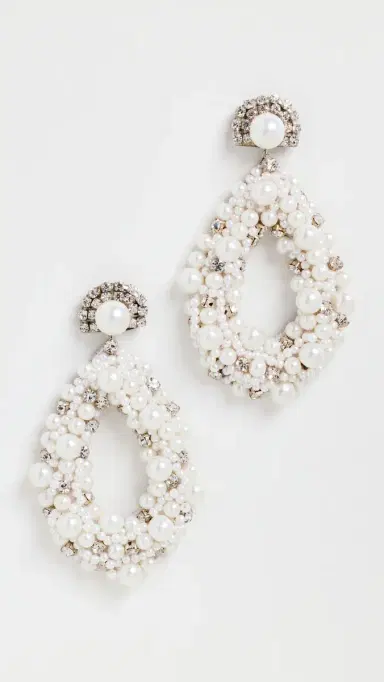 Deepa Gurnani Deepa by Arabella Earrings Ivory One Size | Thumbnail 2 Deepa Gurnani Deepa by Arabella Earrings Ivory One Size | Thumbnail 2