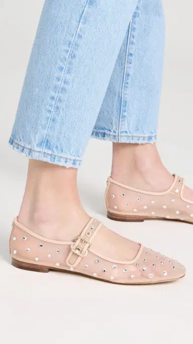 Sam Edelman Michaela Mesh Ballet Flats Vintage Pink 7 | Thumbnail 3
