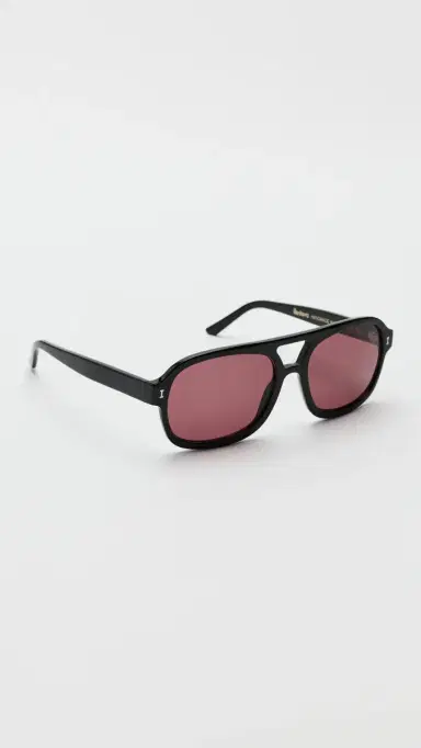 illesteva Memphis 57 Sunglasses Black w/ Plum One Size | Thumbnail 4 illesteva Memphis 57 Sunglasses Black w/ Plum One Size | Thumbnail 4