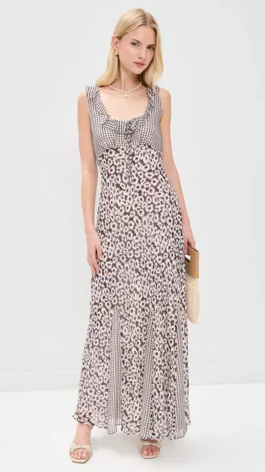 RAILS Dahlia Maxi Dress Espresso Daisy Gingham Mix | Thumbnail 5 RAILS Dahlia Maxi Dress Espresso Daisy Gingham Mix | Thumbnail 5