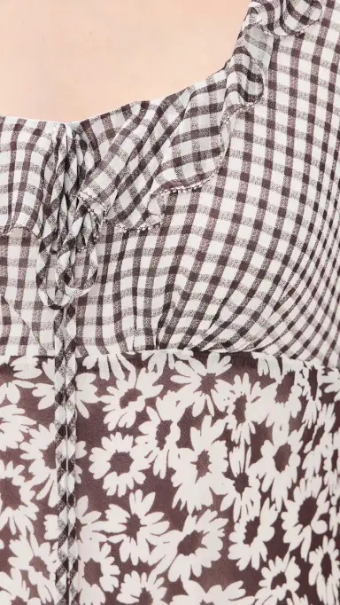 RAILS Dahlia Maxi Dress Espresso Daisy Gingham Mix | Thumbnail 6 RAILS Dahlia Maxi Dress Espresso Daisy Gingham Mix | Thumbnail 6