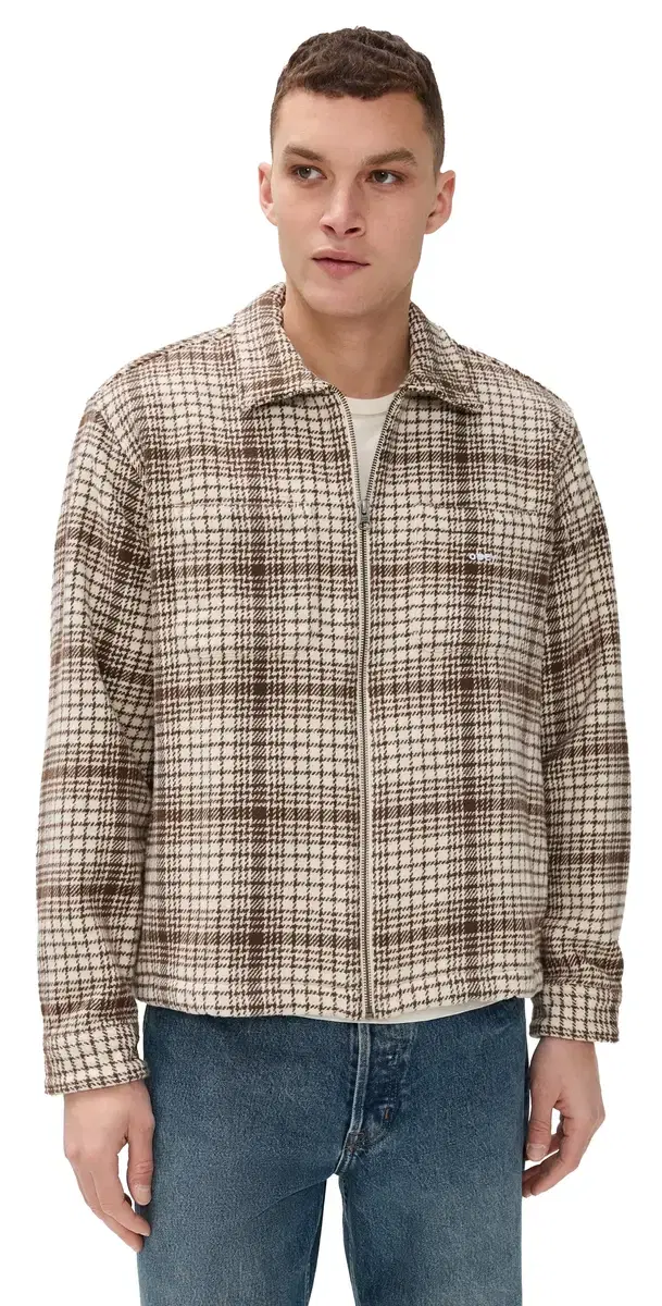 Arker Zip Flannel Shirt Jacket Unbleached ulti