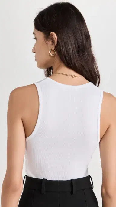 Wardrobe.NYC WARDROBE. NYC Ribbed Tank White | Thumbnail 3