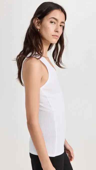 Wardrobe.NYC WARDROBE. NYC Ribbed Tank White | Thumbnail 4