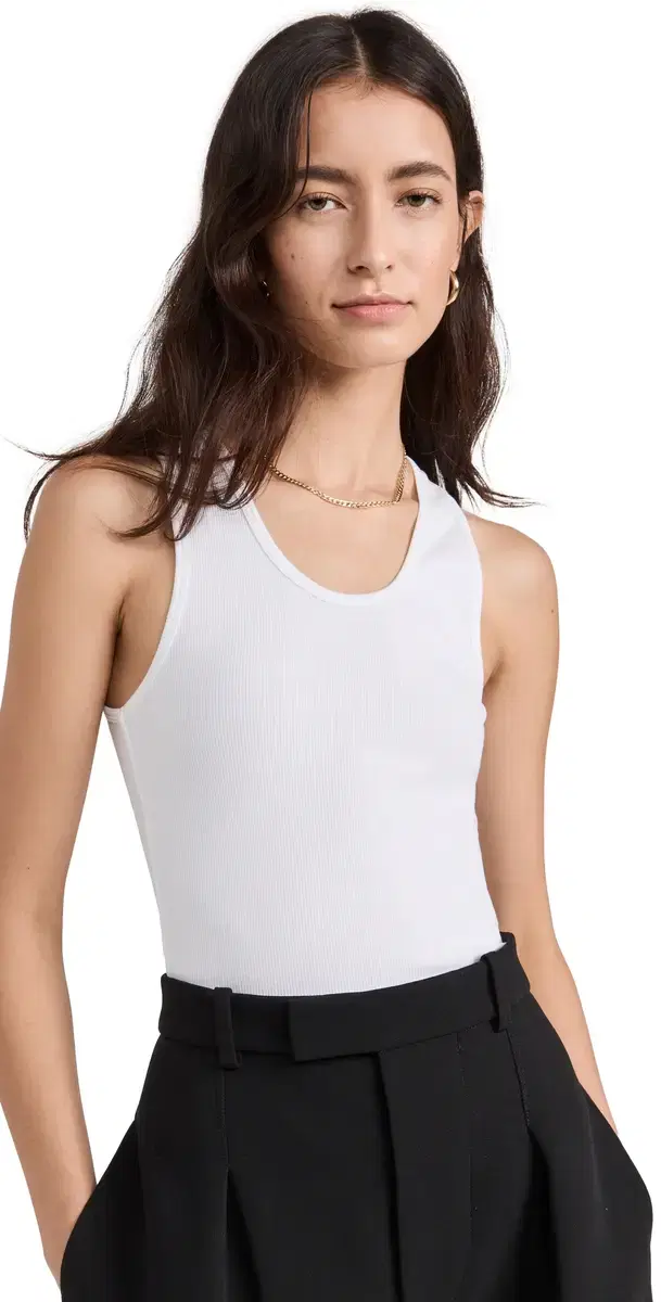 WARDROBE. NYC Ribbed Tank White