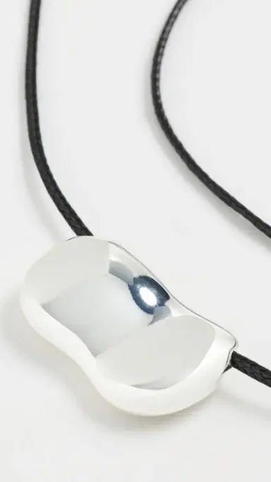 Heaven Mayhem Pebble Necklace Silver & Black One Size | Thumbnail 4