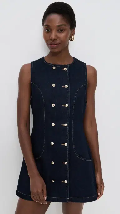 Retrofête Hanna Dress Indigo Rinse | Thumbnail 2 Retrofête Hanna Dress Indigo Rinse | Thumbnail 2
