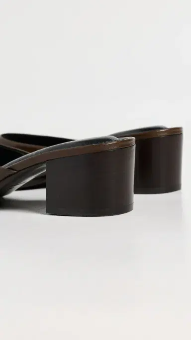Lemaire Square Heeled Mules 55mm Dark Brown | Thumbnail 4