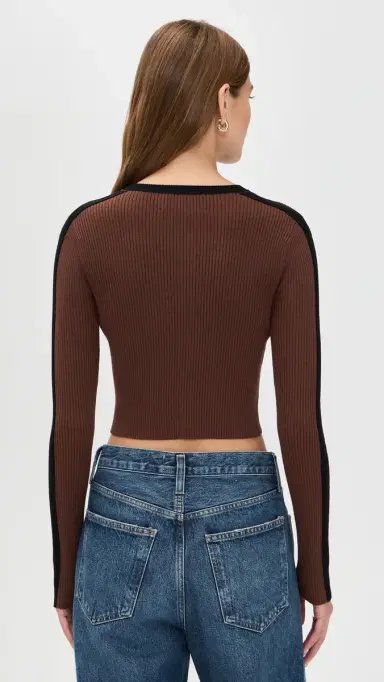 State & Lake Kaia Cardigan Chocolate/Black S | Thumbnail 3