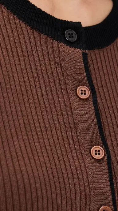 State & Lake Kaia Cardigan Chocolate/Black S | Thumbnail 6