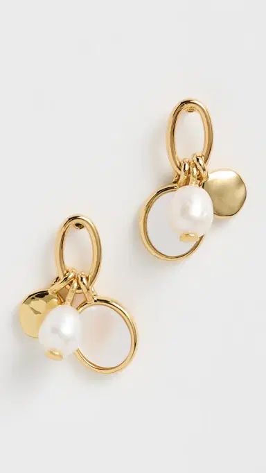 Madewell Freshwater Pearl Cluster Drop Earrings Antique Gold One Size | Thumbnail 2 Madewell Freshwater Pearl Cluster Drop Earrings Antique Gold One Size | Thumbnail 2