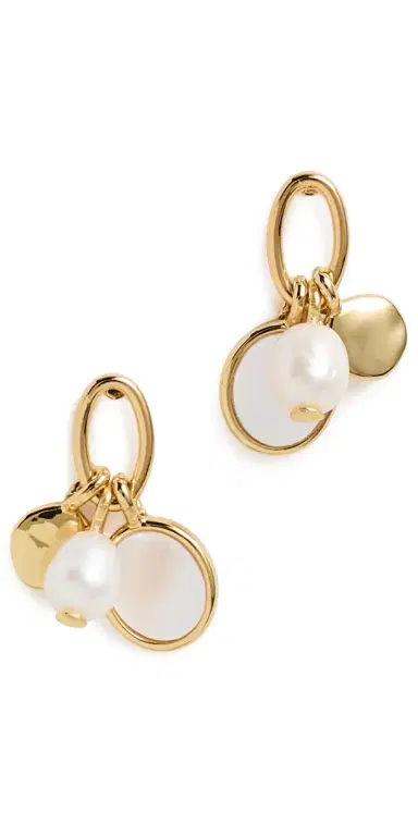 Madewell Freshwater Pearl Cluster Drop Earrings Antique Gold One Size | Thumbnail 1 Madewell Freshwater Pearl Cluster Drop Earrings Antique Gold One Size | Thumbnail 1