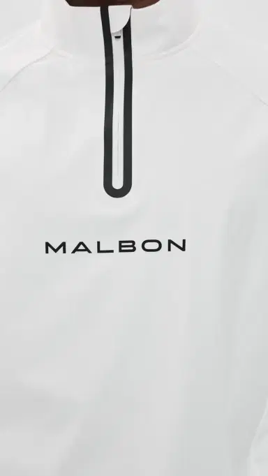 Malbon Performance Raglan Quarter Zip White S | Thumbnail 6