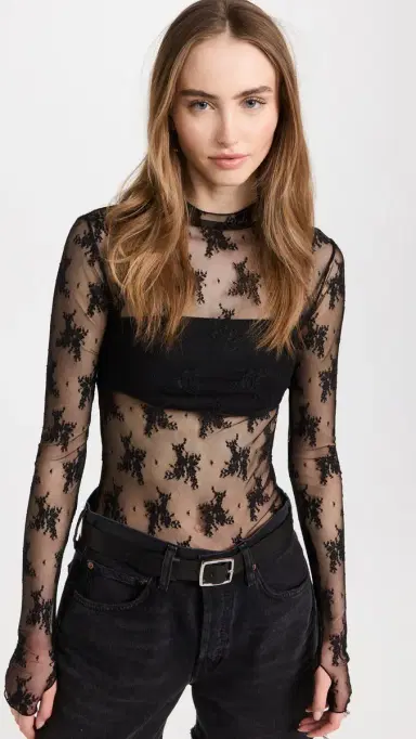 Free People Lady Lux Layering Top Black | Thumbnail 2 Free People Lady Lux Layering Top Black | Thumbnail 2