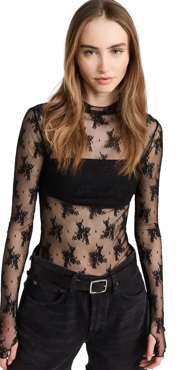 Free People ady ux ayering Top Black