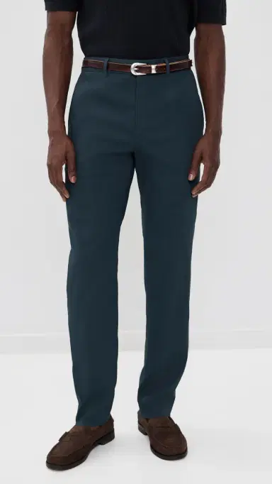 Theory Standard Pants in Good Linen Dark Blue Wing | Thumbnail 2