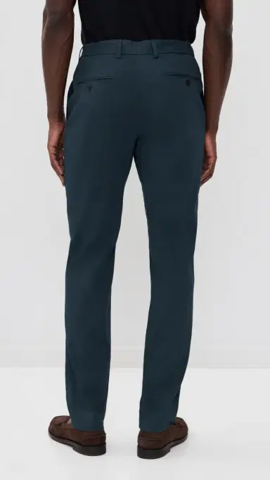 Theory Standard Pants in Good Linen Dark Blue Wing | Thumbnail 3