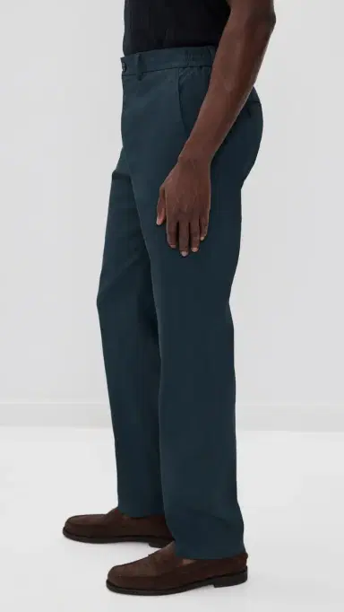 Theory Standard Pants in Good Linen Dark Blue Wing | Thumbnail 4