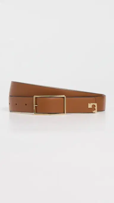 Tory Burch Eleanor Buckle Belt Aged Tan/Gold | Thumbnail 2