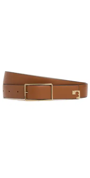 Tory Burch Eleanor Buckle Belt Aged Tan/Gold | Thumbnail 1