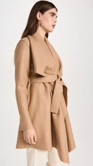 Harris Wharf London Women Blanket Coat Tan 36 | Thumbnail 4