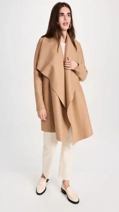 Harris Wharf London Women Blanket Coat Tan 36 | Thumbnail 5