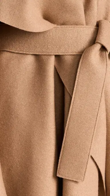 Harris Wharf London Women Blanket Coat Tan 36 | Thumbnail 6