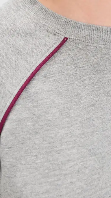 State & Lake Nola Sweatshirt Heather Grey/Burgundy | Thumbnail 6