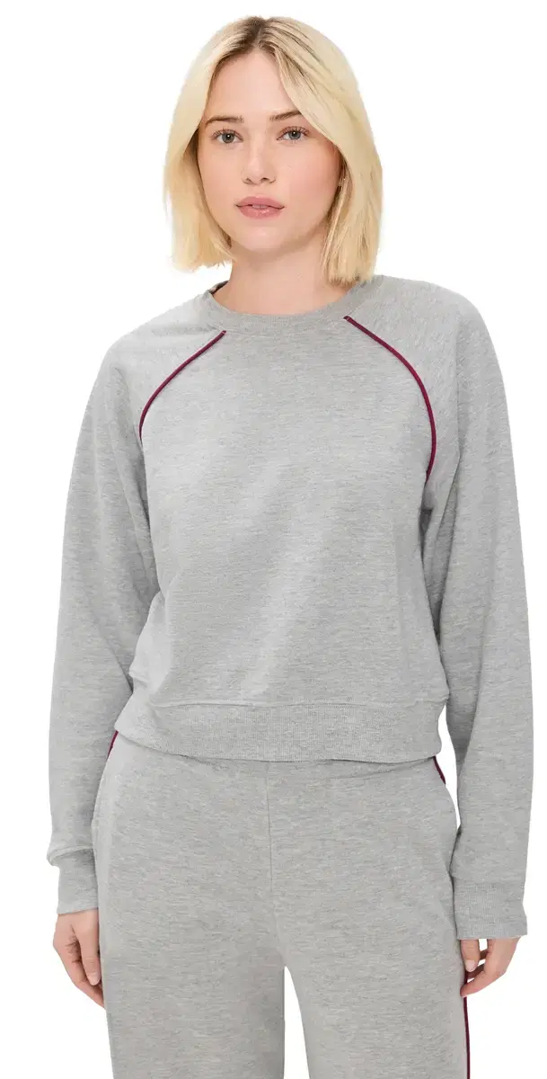 State & Lake Nola weatshirt Heather Grey/Burgundy
