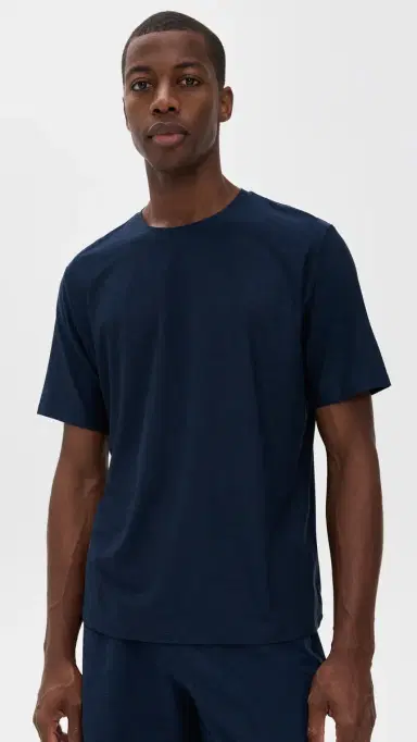 Beyond Yoga Featherweight Always Beyond Crew Tee 2.0 Nocturnal Navy S | Thumbnail 2