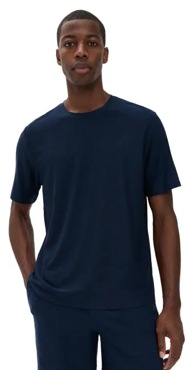 Beyond Yoga Featherweight Always Beyond Crew Tee 2.0 Nocturnal Navy S | Thumbnail 1
