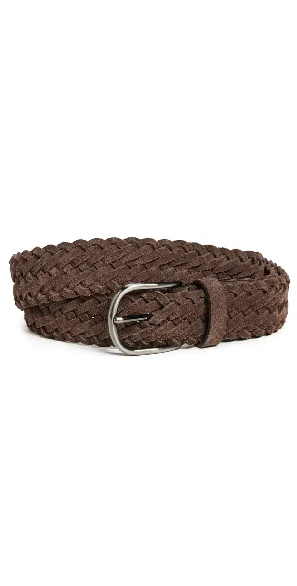 Anderson's Suede Woven Belt Brown M1
