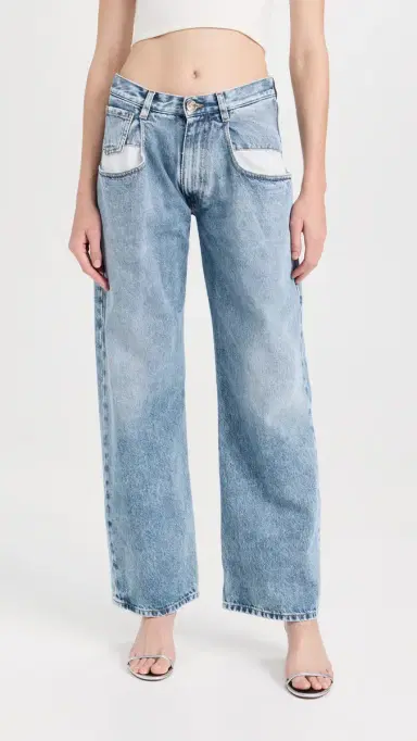 Maison Margiela Straight Jeans with Contrast Pockets Denim 38 | Thumbnail 2