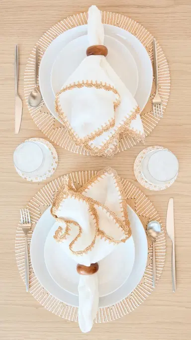 Kim Seybert Dream Weaver Placemat Set of 4 Natural/White One Size | Thumbnail 3