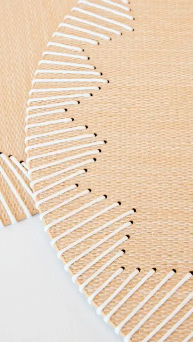 Kim Seybert Dream Weaver Placemat Set of 4 Natural/White One Size | Thumbnail 5