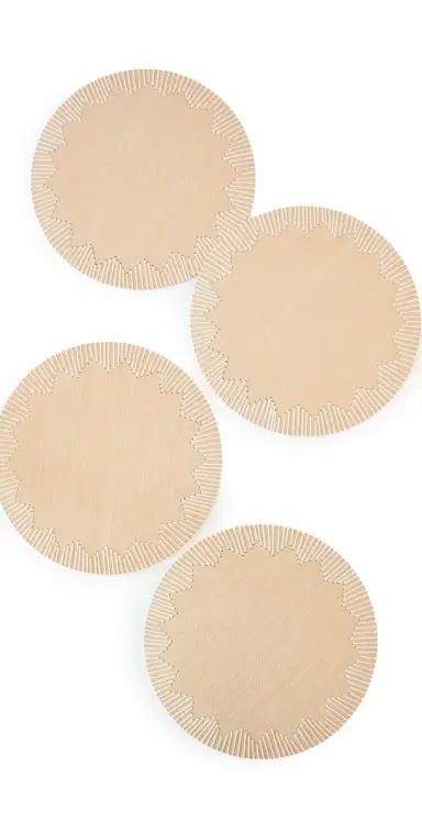 Kim Seybert Dream Weaver Placemat Set of 4 Natural/White One Size | Thumbnail 1