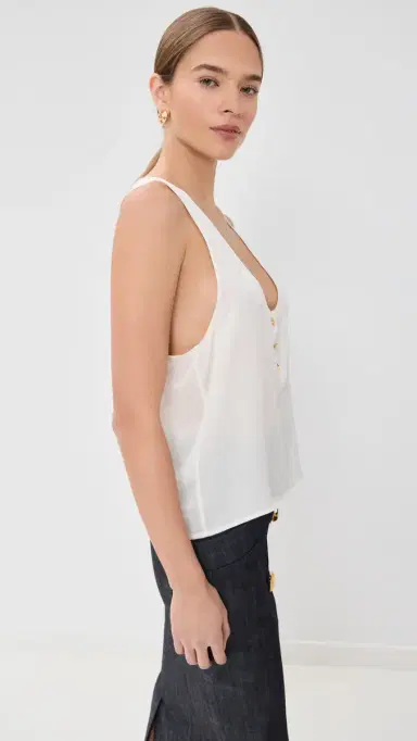 FRANÇOISE Poppy Tank Polka Dot White And White | Thumbnail 4 FRANÇOISE Poppy Tank Polka Dot White And White | Thumbnail 4