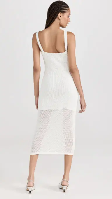 Staud Jessica Knit Coverup Dress White | Thumbnail 3 Staud Jessica Knit Coverup Dress White | Thumbnail 3