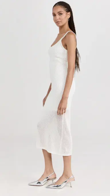 Staud Jessica Knit Coverup Dress White | Thumbnail 4 Staud Jessica Knit Coverup Dress White | Thumbnail 4