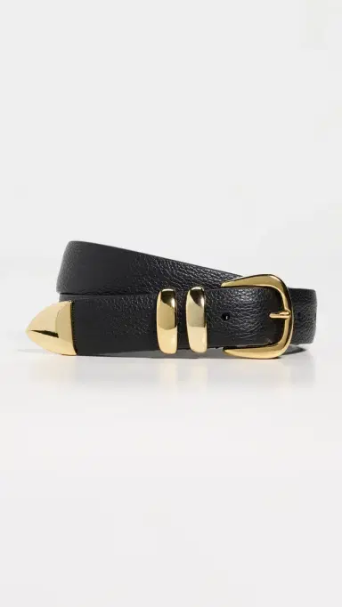 Anderson's Narrow Soft Grained Calf Leather Belt Black N1 80 | Thumbnail 2