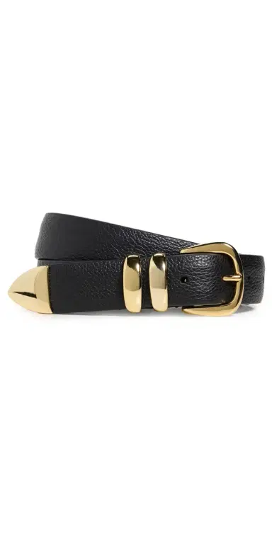 Anderson's Narrow Soft Grained Calf Leather Belt Black N1 80 | Thumbnail 1